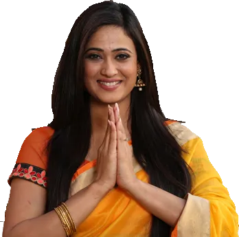 Brand ambassador Shweta Tiwari greeting with a Namaste at Royal Heritage, Vasind